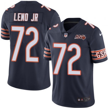 Nike Bears #72 Charles Leno Jr Navy Blue Team Color Men's 100th Season Stitched NFL Vapor Untouchable Limited Jersey