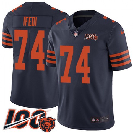 Nike Bears #74 Germain Ifedi Navy Blue Alternate Men's Stitched NFL 100th Season Vapor Untouchable Limited Jersey