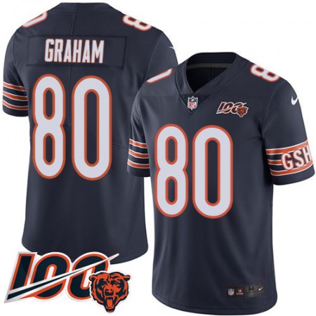 Nike Bears #80 Jimmy Graham Navy Blue Team Color Men's Stitched NFL 100th Season Vapor Untouchable Limited Jersey