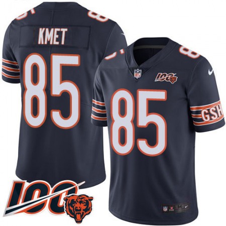 Nike Bears #85 Cole Kmet Navy Blue Team Color Men's Stitched NFL 100th Season Vapor Untouchable Limited Jersey