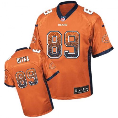 Nike Bears #89 Mike Ditka Orange Alternate Men's Stitched NFL Elite Drift Fashion Jersey