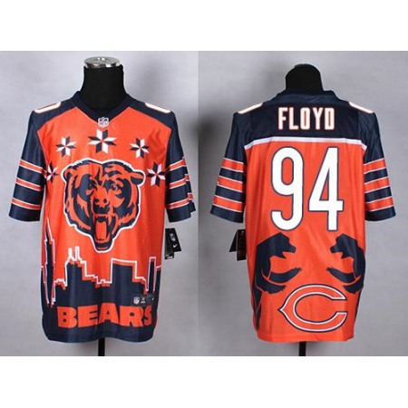 Nike Bears #94 Leonard Floyd Orange Men's Stitched NFL Elite Noble Fashion Jersey