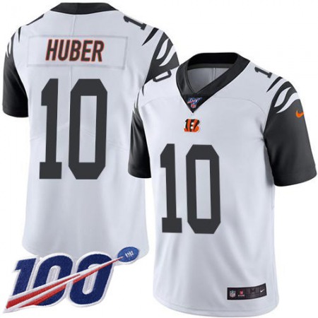 Nike Bengals #10 Kevin Huber White Men's Stitched NFL Limited Rush 100th Season Jersey