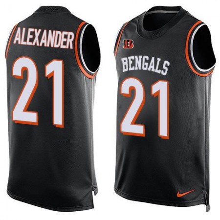 Nike Bengals #21 Mackensie Alexander Black Team Color Men's Stitched NFL Limited Tank Top Jersey