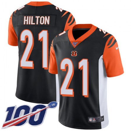 Nike Bengals #21 Mike Hilton Black Team Color Men's Stitched NFL 100th Season Vapor Untouchable Limited Jersey