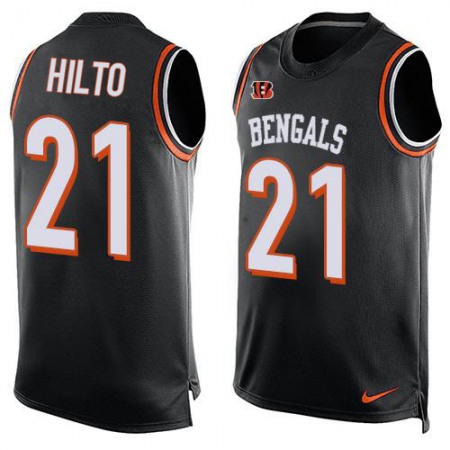 Nike Bengals #21 Mike Hilton Black Team Color Men's Stitched NFL Limited Tank Top Jersey