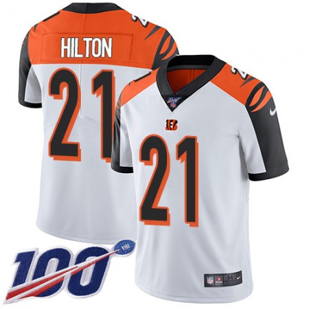 Nike Bengals #21 Mike Hilton White Men's Stitched NFL 100th Season Vapor Untouchable Limited Jersey