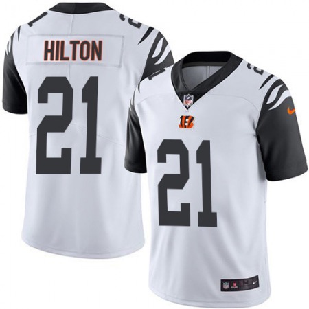 Nike Bengals #21 Mike Hilton White Men's Stitched NFL Limited Rush Jersey