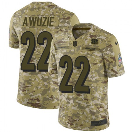 Nike Bengals #22 Chidobe Awuzie Camo Men's Stitched NFL Limited 2018 Salute To Service Jersey