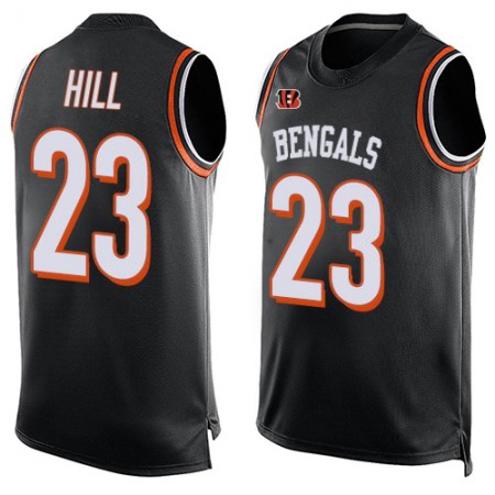 Nike Bengals #23 Daxton Hill Black Team Color Men's Stitched NFL Limited Tank Top Jersey