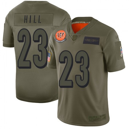 Nike Bengals #23 Daxton Hill Camo Men's Stitched NFL Limited 2019 Salute To Service Jersey