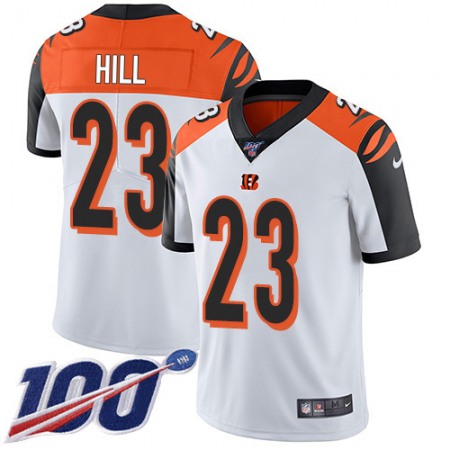 Nike Bengals #23 Daxton Hill White Men's Stitched NFL 100th Season Vapor Untouchable Limited Jersey