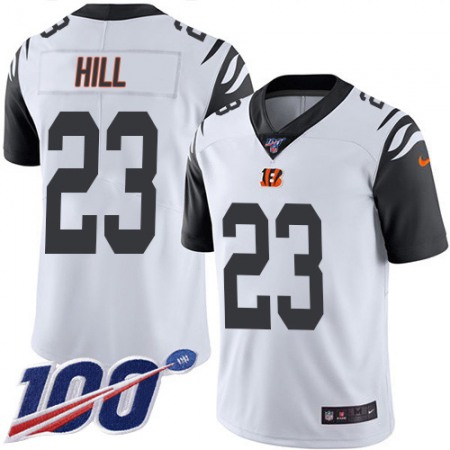 Nike Bengals #23 Daxton Hill White Men's Stitched NFL Limited Rush 100th Season Jersey