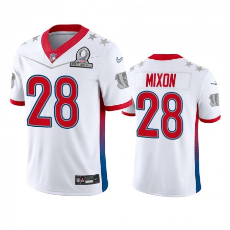 Nike Bengals #28 Joe Mixon Men's NFL 2022 AFC Pro Bowl Game Jersey White