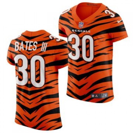 Nike Bengals #30 Jessie Bates III Men's 2021-22 Orange City Edition Elite NFL Jersey