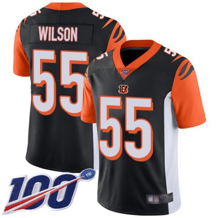 Nike Bengals #55 Logan Wilson Black Team Color Men's Stitched NFL 100th Season Vapor Untouchable Limited Jersey