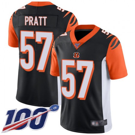 Nike Bengals #57 Germaine Pratt Black Team Color Men's Stitched NFL 100th Season Vapor Limited Jersey