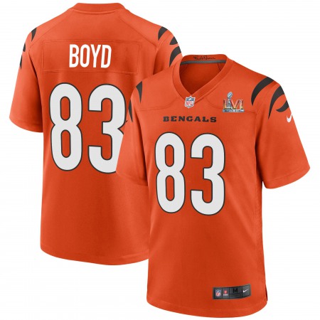 Cincinnati Bengals #83 Tyler Boyd Orange Super Bowl LVI Patch Nike Alternate Game Jersey