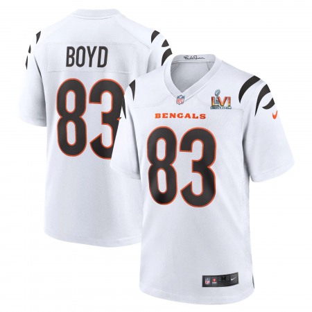 Cincinnati Bengals #83 Tyler Boyd White Super Bowl LVI Patch Nike Game Jersey