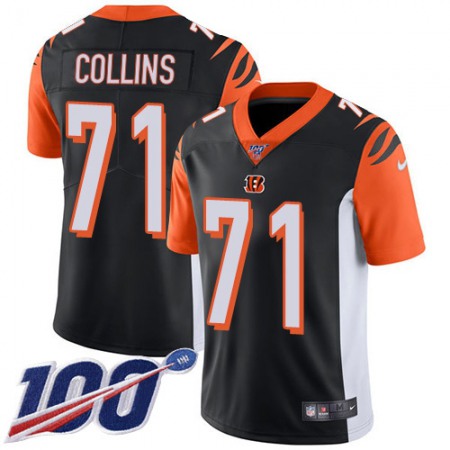 Nike Bengals #71 La'el Collins Black Team Color Men's Stitched NFL 100th Season Vapor Untouchable Limited Jersey