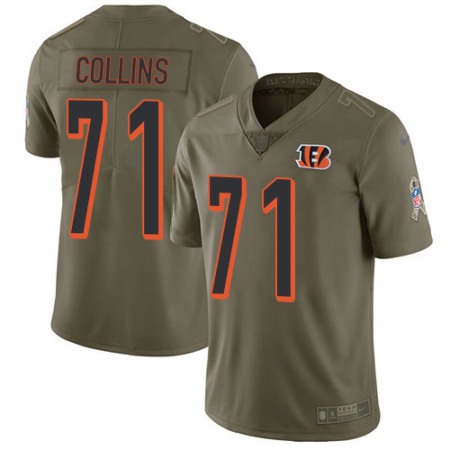 Nike Bengals #71 La'el Collins Olive Men's Stitched NFL Limited 2017 Salute To Service Jersey