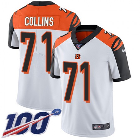 Nike Bengals #71 La'el Collins White Men's Stitched NFL 100th Season Vapor Untouchable Limited Jersey