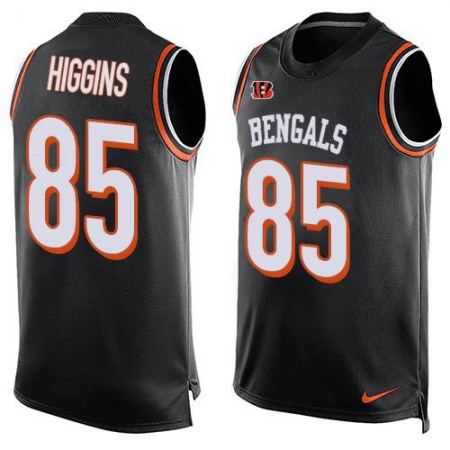 Nike Bengals #85 Tee Higgins Black Team Color Men's Stitched NFL Limited Tank Top Jersey