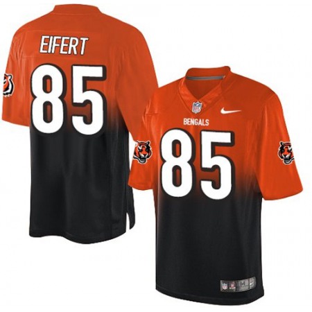 Nike Bengals #85 Tyler Eifert Orange/Black Men's Stitched NFL Elite Fadeaway Fashion Jersey