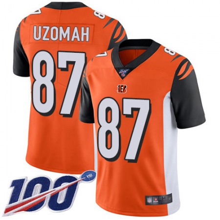 Nike Bengals #87 C.J. Uzomah Orange Alternate Men's Stitched NFL 100th Season Vapor Limited Jersey