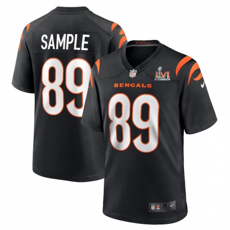 Cincinnati Bengals #89 Drew Sample Black Super Bowl LVI Patch Nike Game Jersey