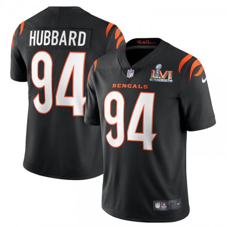 Cincinnati Bengals #94 Sam Hubbard Black Super Bowl LVI Patch Men's Nike Vapor Limited Jersey