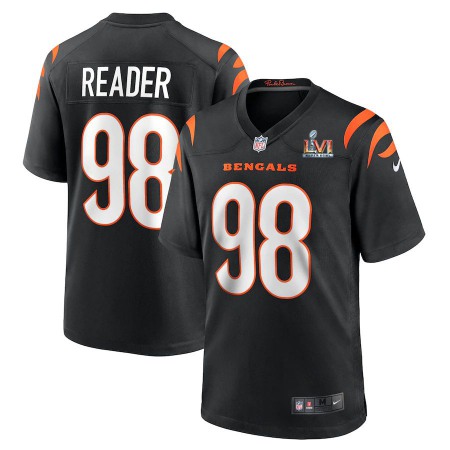 Cincinnati Bengals #98 D.J. Reader Black Super Bowl LVI Patch Nike Game Jersey