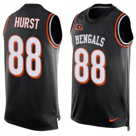 Nike Bengals #88 Hayden Hurst Black Team Color Men's Stitched NFL Limited Tank Top Jersey