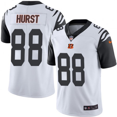 Nike Bengals #88 Hayden Hurst White Men's Stitched NFL Limited Rush Jersey