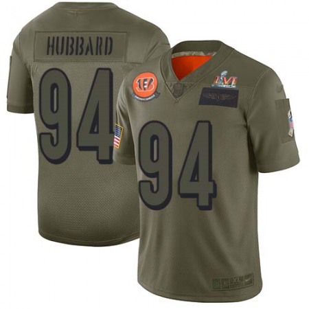 Nike Bengals #94 Sam Hubbard Camo Super Bowl LVI Patch Men's Stitched NFL Limited 2019 Salute To Service Jersey