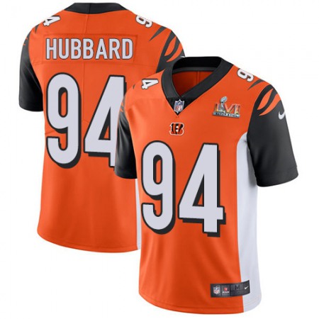 Nike Bengals #94 Sam Hubbard Orange Alternate Super Bowl LVI Patch Men's Stitched NFL Vapor Untouchable Limited Jersey