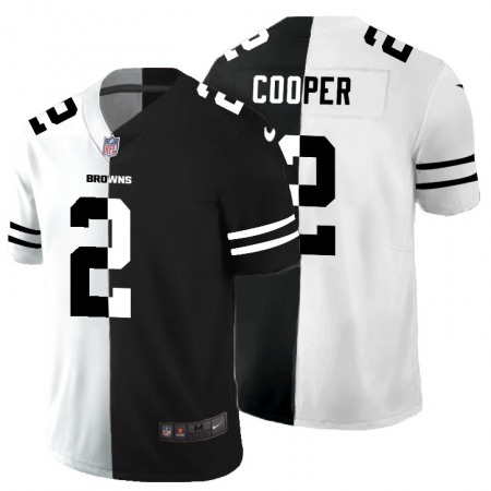 Cleveland Browns #2 Amari Cooper Men's Black V White Peace Split Nike Vapor Untouchable Limited NFL Jersey