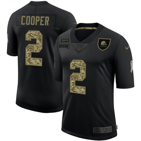 Cleveland Browns #2 Amari Cooper Men's Nike 2020 Salute To Service Camo Limited NFL Jersey Black