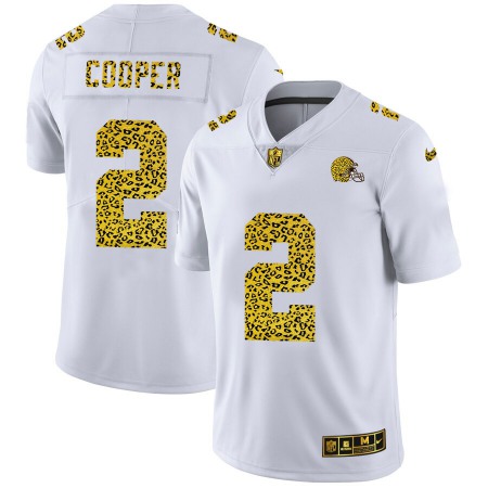 Cleveland Browns #2 Amari Cooper Men's Nike Flocked Leopard Print Vapor Limited NFL Jersey White