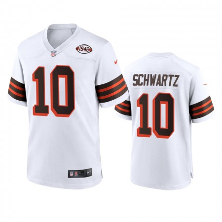 Men's Browns #10 Anthony Schwartz Nike 1946 Collection Alternate Game Limited NFL Jersey - White