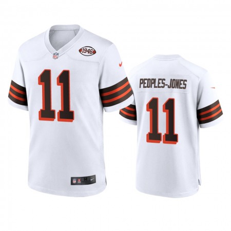 Men's Browns #11 Donovan Peoples-Jones Nike 1946 Collection Alternate Game Limited NFL Jersey - White