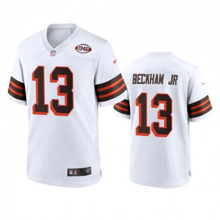 Men's Browns #13 Odell Beckham Jr. Nike 1946 Collection Alternate Game Limited NFL Jersey - White