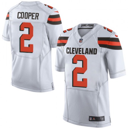Nike Browns #2 Amari Cooper White Men's Stitched NFL Elite Jersey