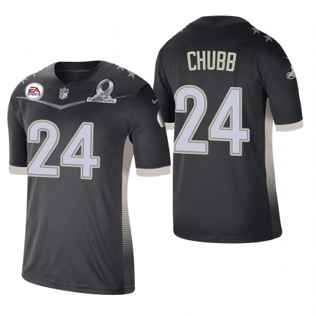 Cleveland Browns #24 Nick Chubb 2021 AFC Pro Bowl Game Anthracite NFL Jersey