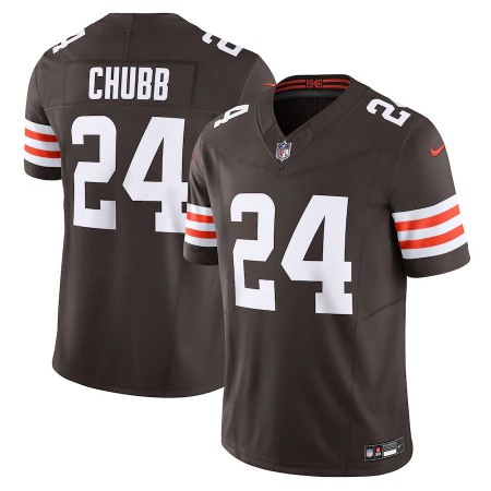 Cleveland Browns #24 Nick Chubb Nike Men's Brown Vapor F.U.S.E. Limited Jersey