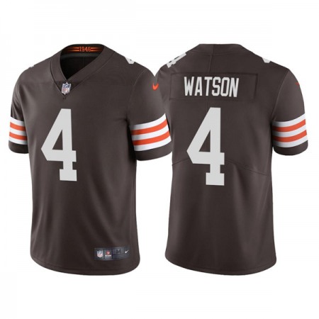 Cleveland Browns #4 Deshaun Watson Men's Nike Brown 2020 Vapor Limited Jersey