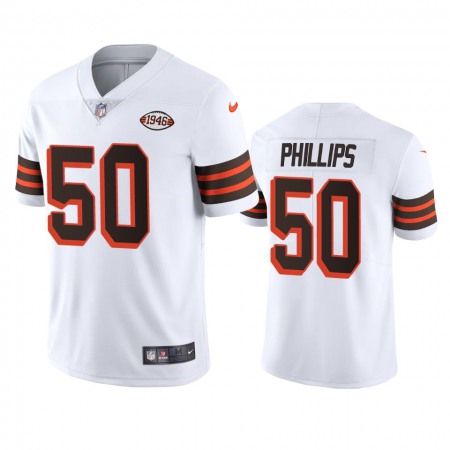 Cleveland Browns #50 Jacob Phillips Nike 1946 Collection Alternate Vapor Limited NFL Jersey - White