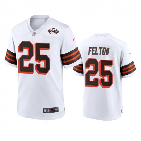 Men's Browns #25 Demetric Felton Nike 1946 Collection Alternate Game Limited NFL Jersey - White