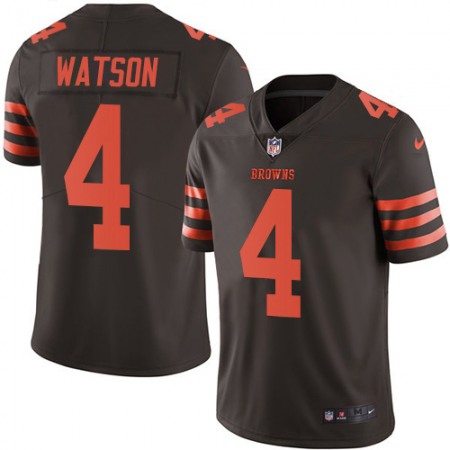 Nike Browns #4 Deshaun Watson Brown Men's Stitched NFL Limited Rush Jersey