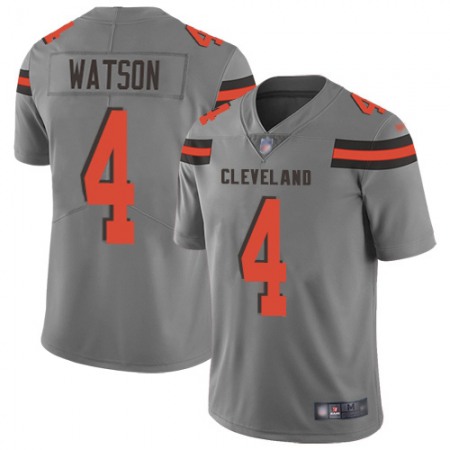 Nike Browns #4 Deshaun Watson Gray Men's Stitched NFL Limited Inverted Legend Jersey